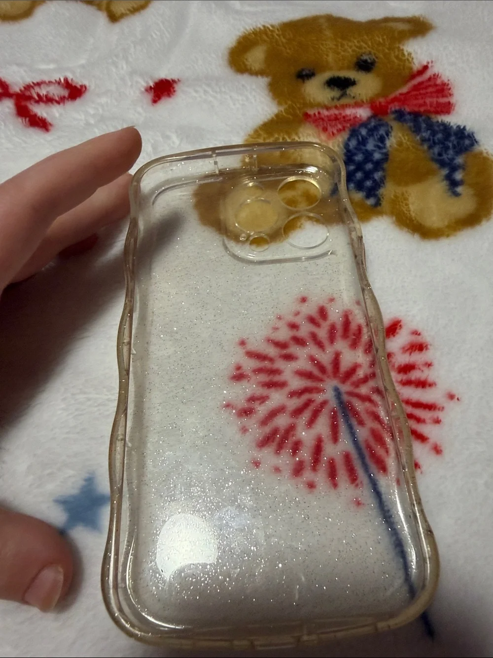 Clear Glitter Smartphone and Transparent pointy phone case for 15 pro max